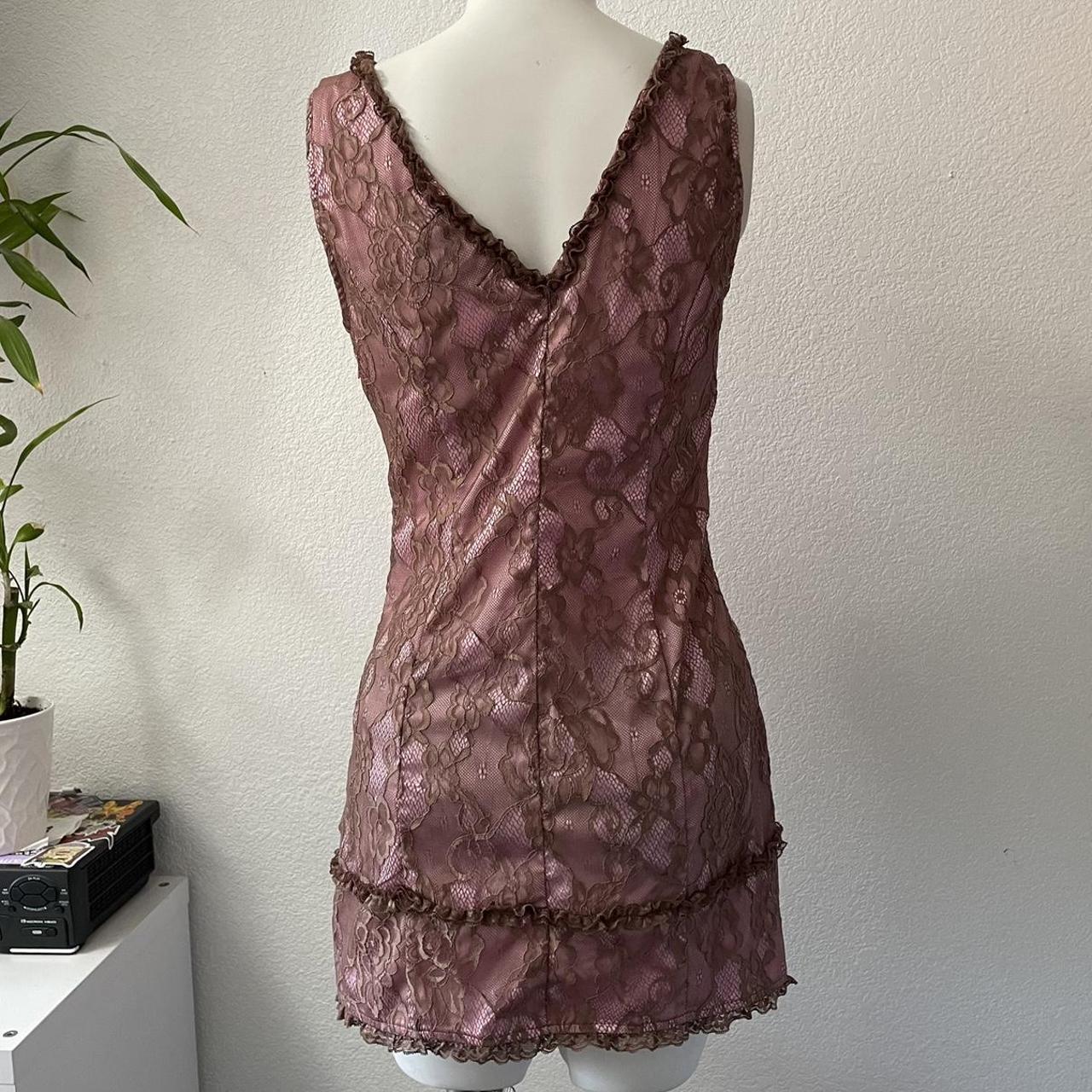Delia's Women's Pink and Brown Dress (3)