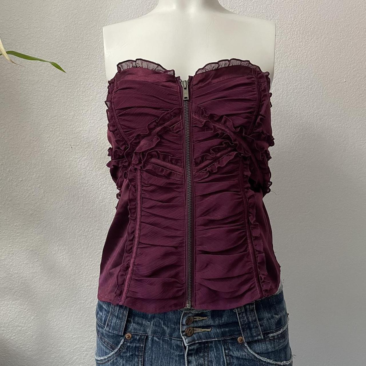 Bebe Corset/ Bustier Very pretty plum color! Size... Depop