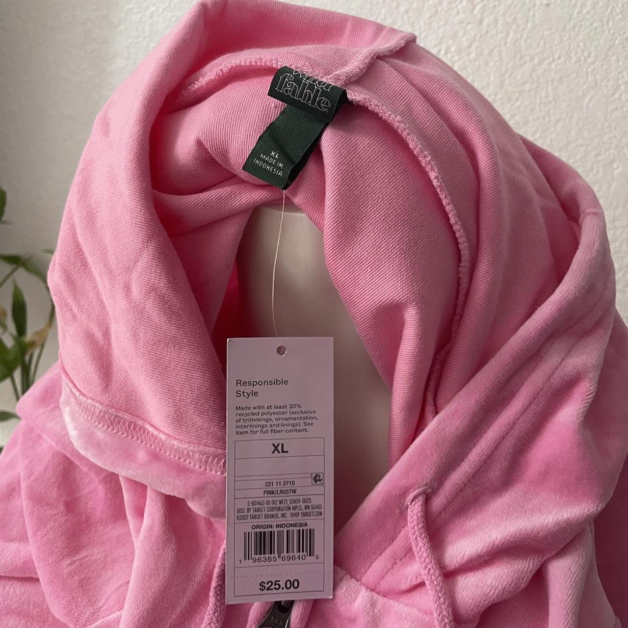 Wild Fable Velour Zip Up Barbie pink! Super cute... - Depop