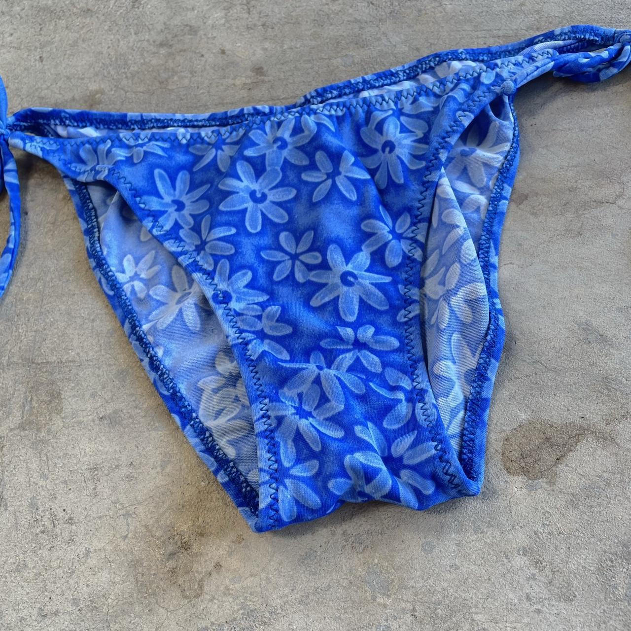 California Waves Women's Blue and White Bikini-and-tankini-bottoms (2)
