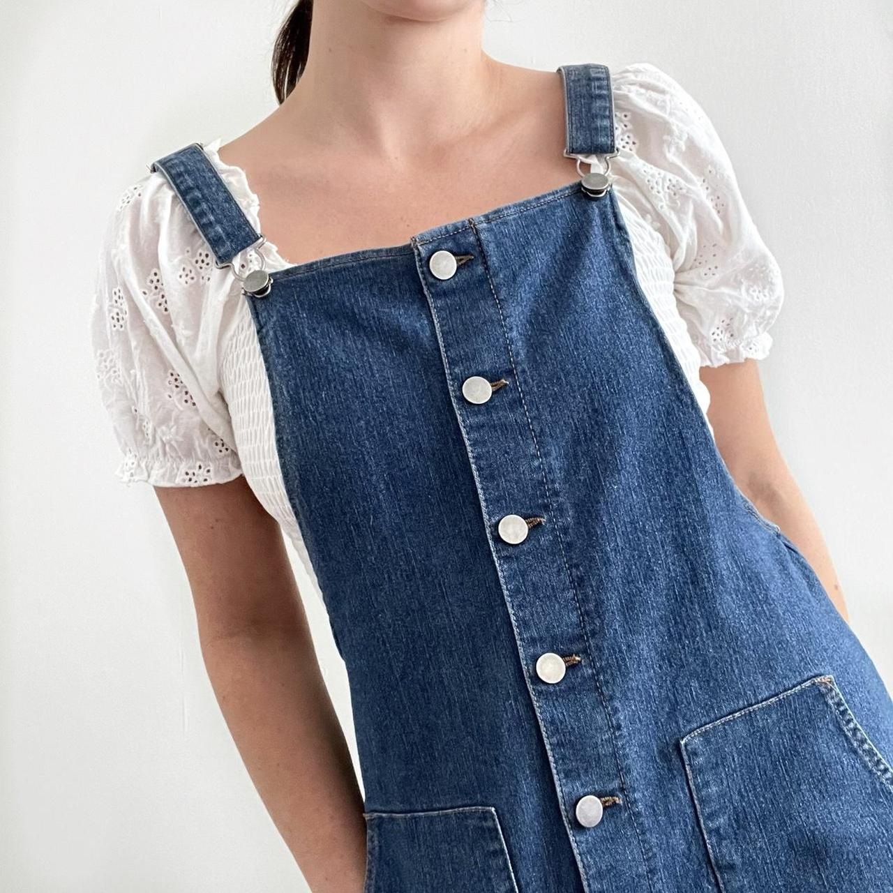 denim jumper dress, super cute y2k denim overall...