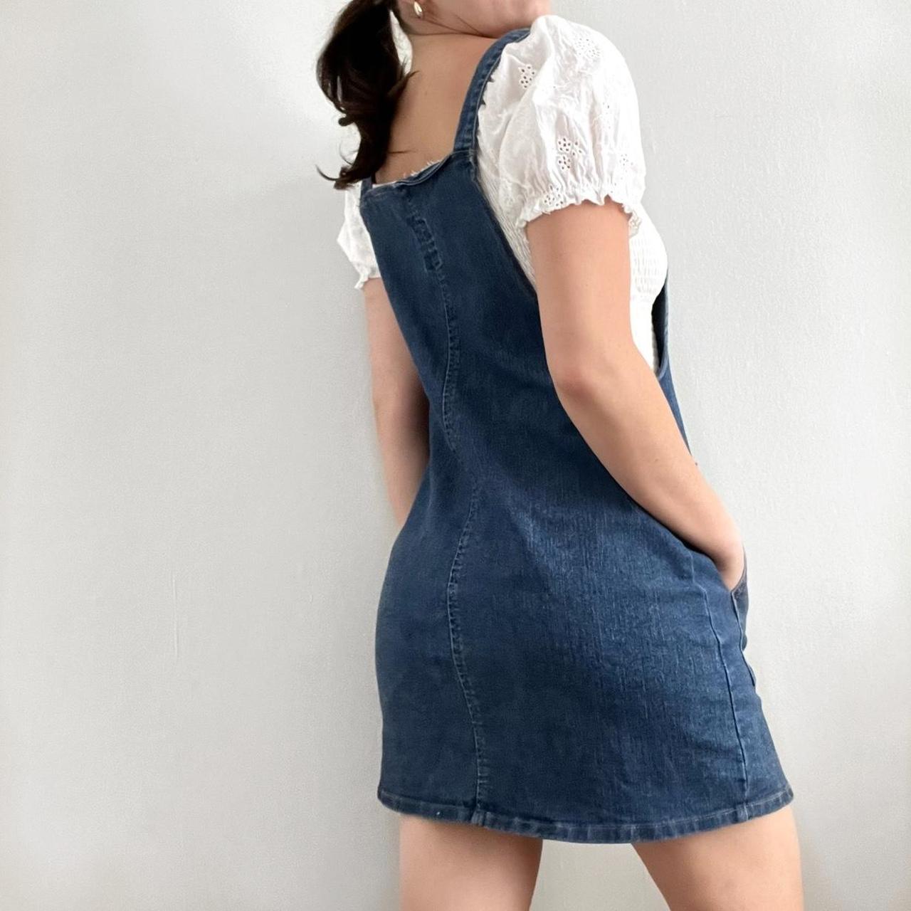 denim jumper dress, super cute y2k denim overall...