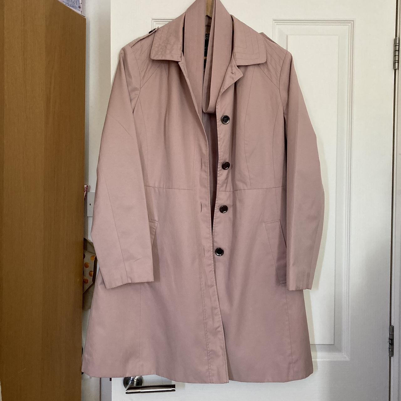 Debenhams brand dusty pink mid length trench coat. Depop