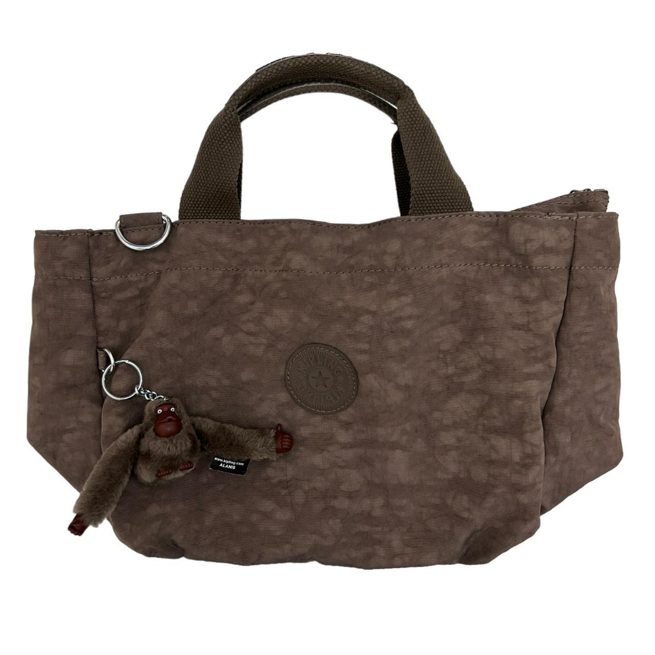 00s Kipling brown canvas shoulder bag Good... Depop