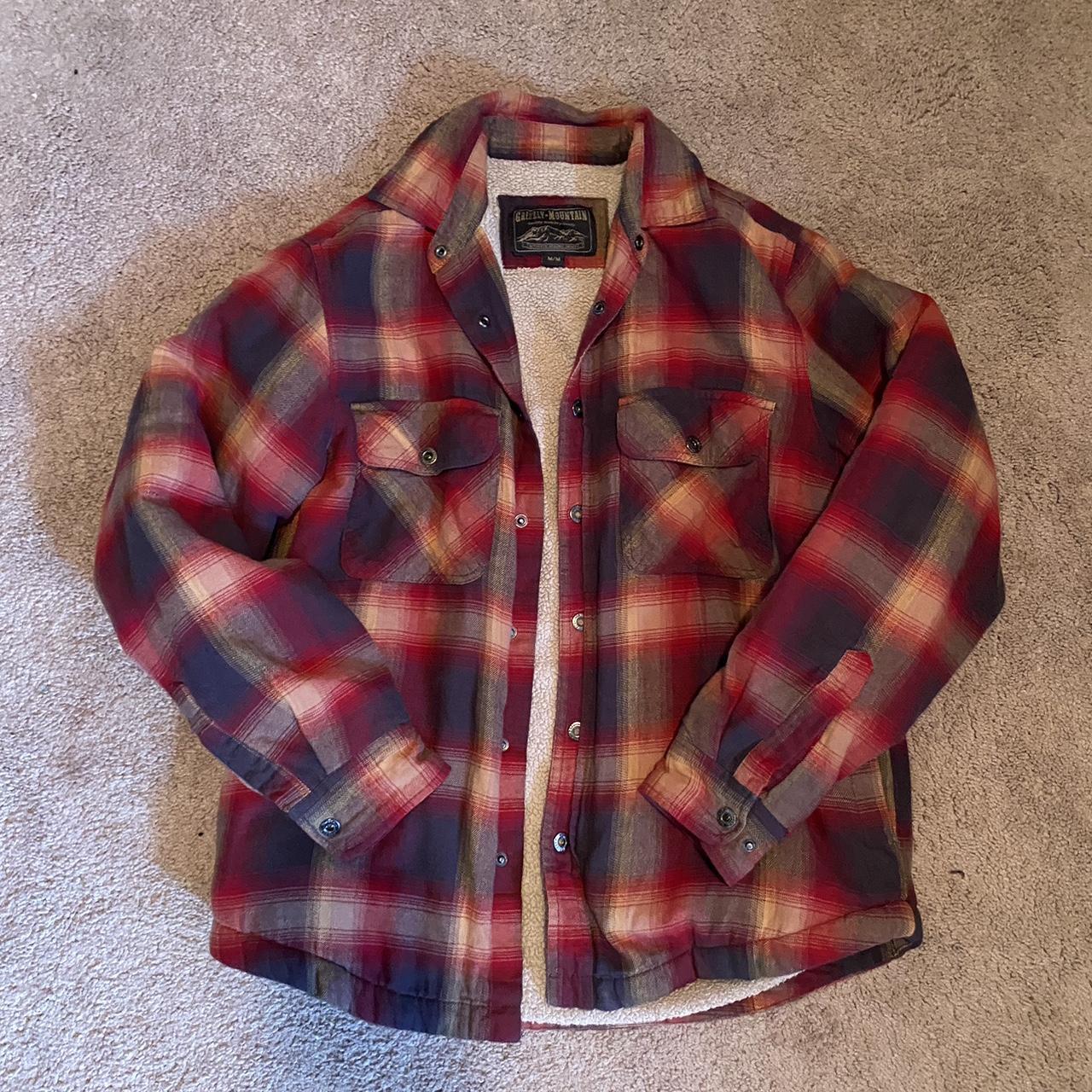 Men’s Flannel free shipping! has rip in armpit,... - Depop
