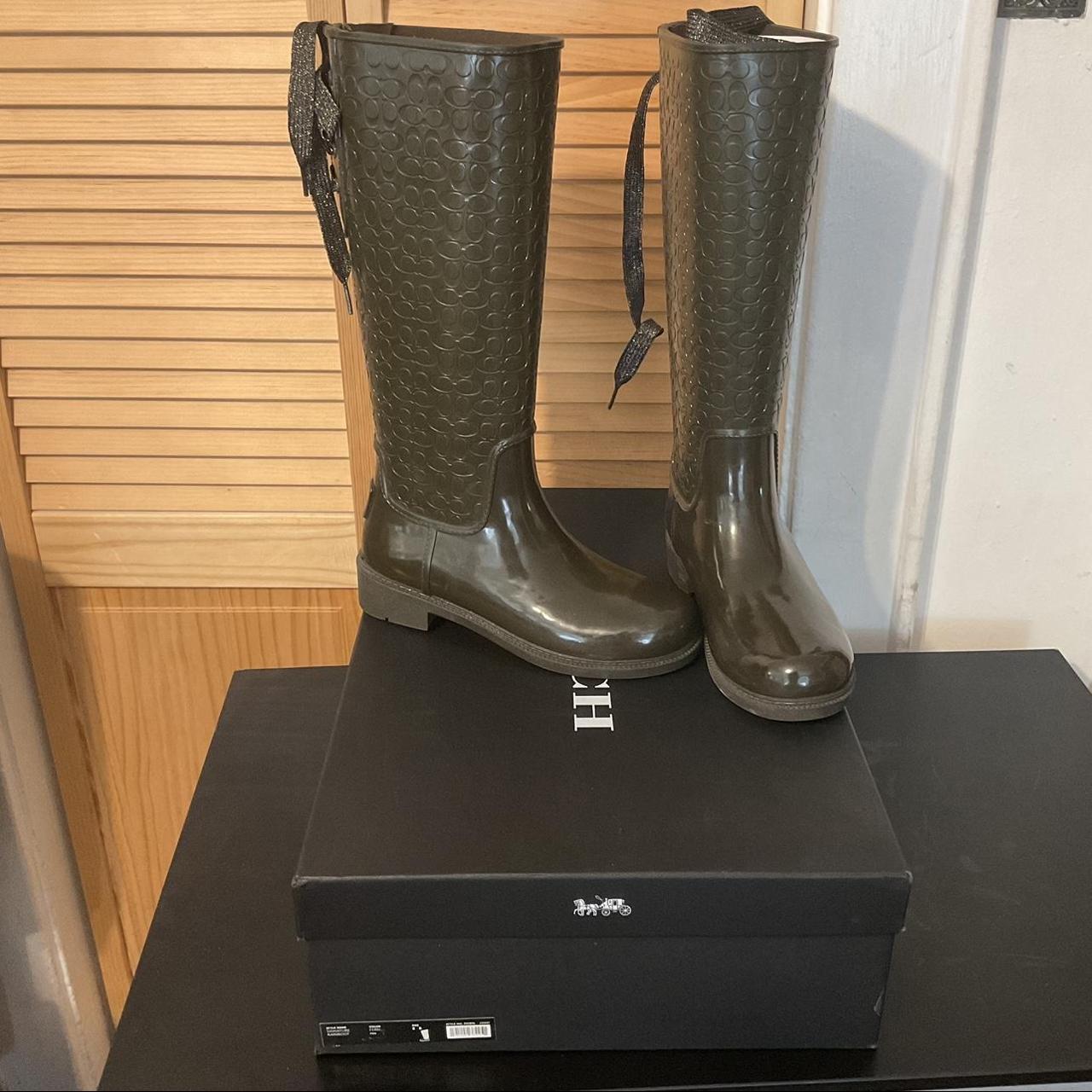 Tall black Louis Vuitton rain boots I purchased - Depop