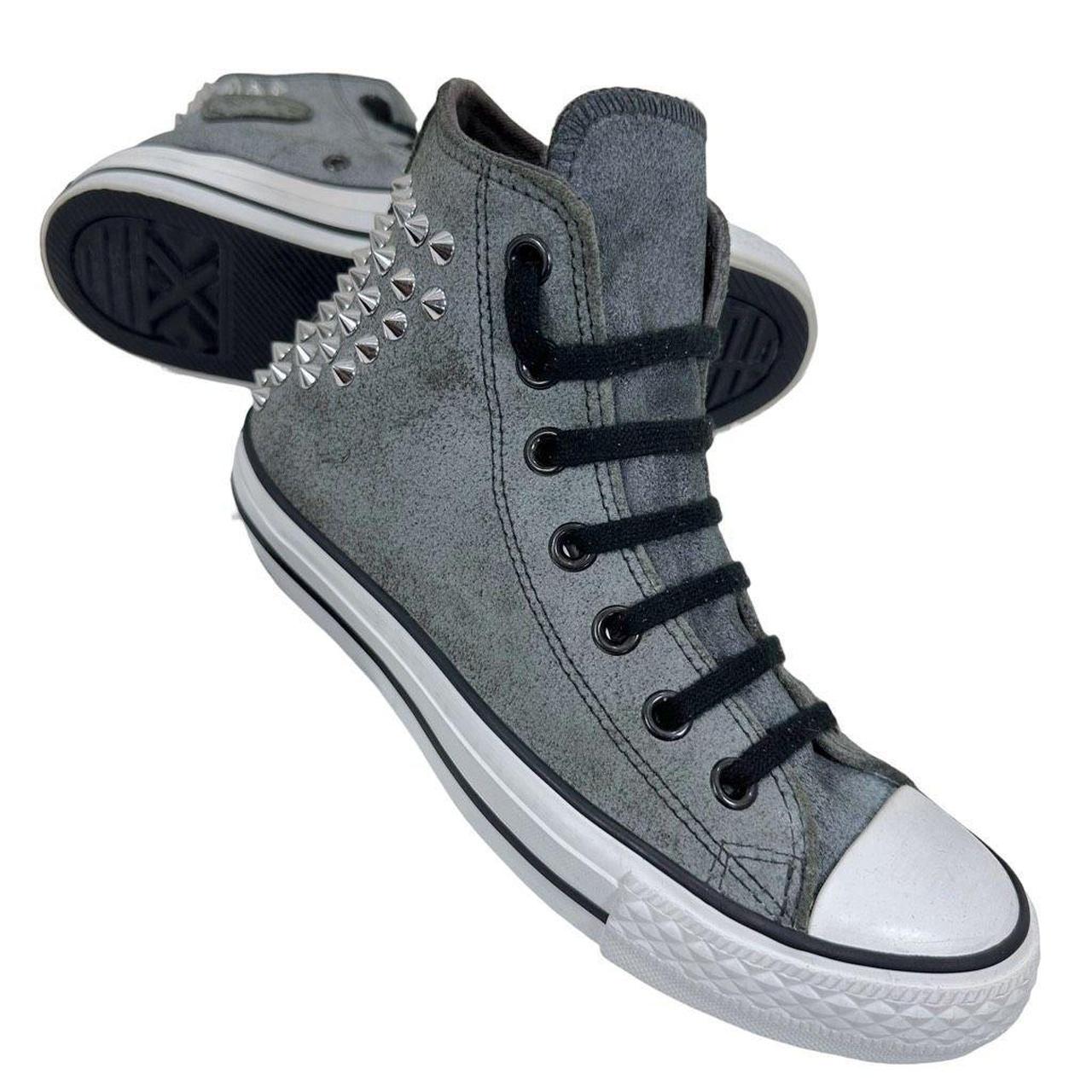 Grey studded deals converse