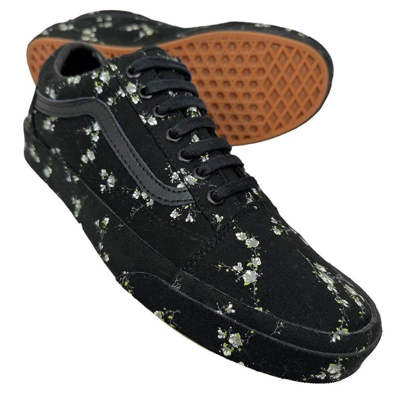 Midnight floral fashion vans