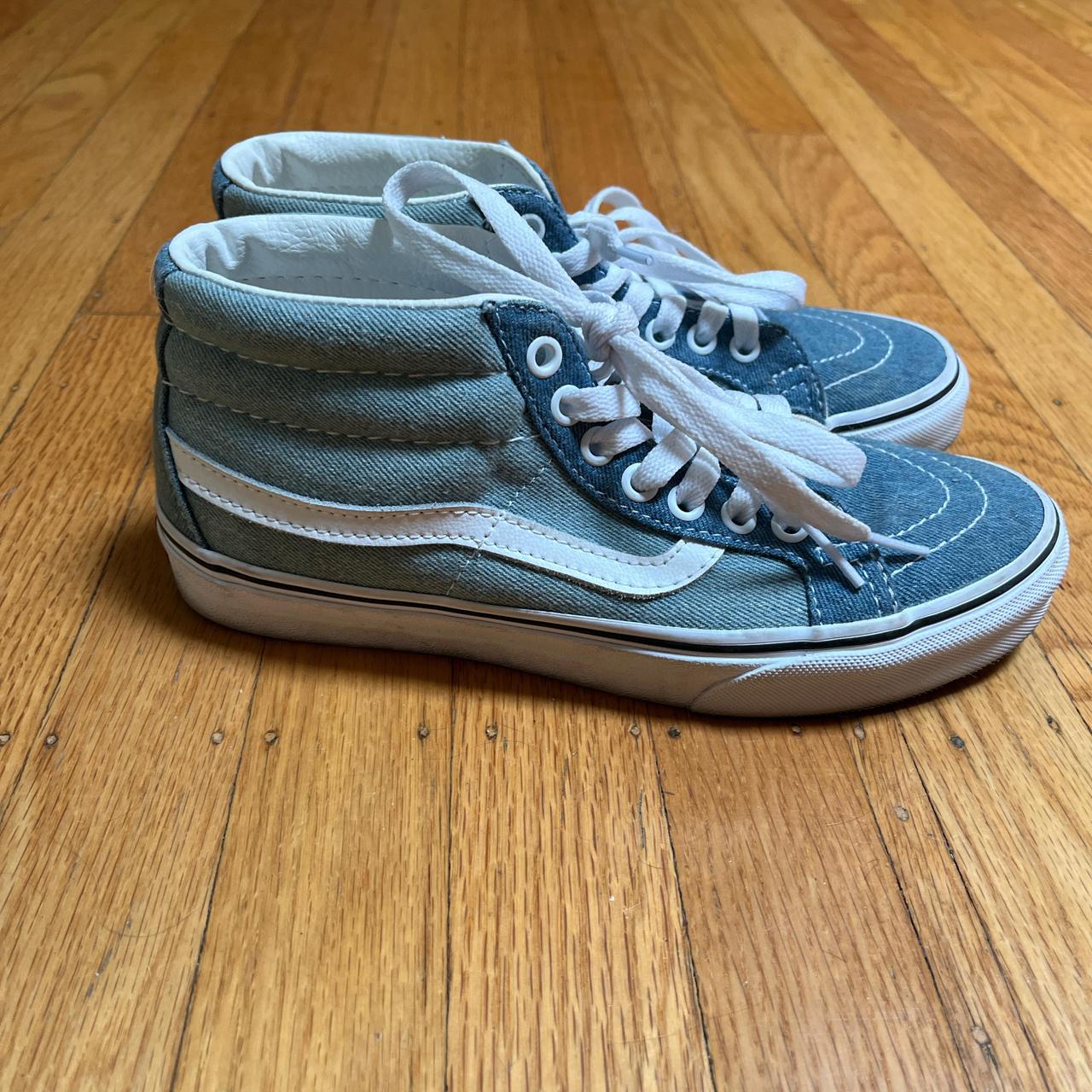 Vans Old Skool blue denim material sneakers only