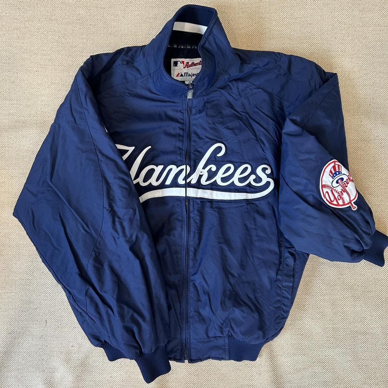 2000's NEW YORK YANKEES dugout authentic MAJESTIC... - Depop