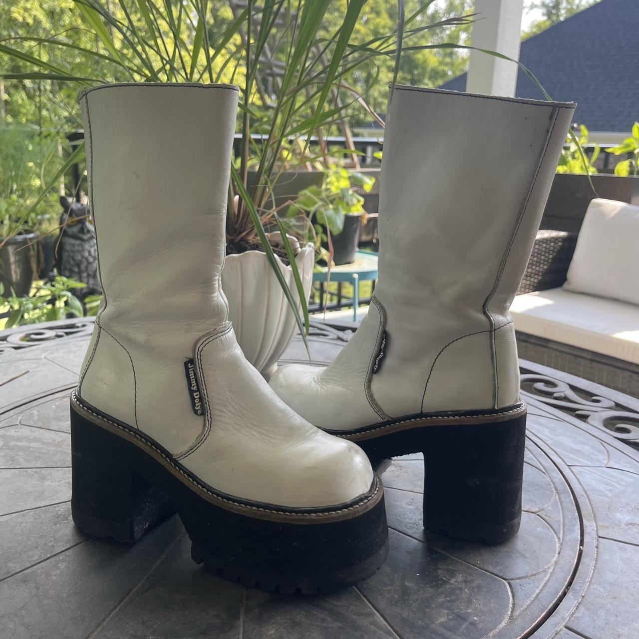 Jimmy Dolye Platform Boots 90s chunky white boots. Depop