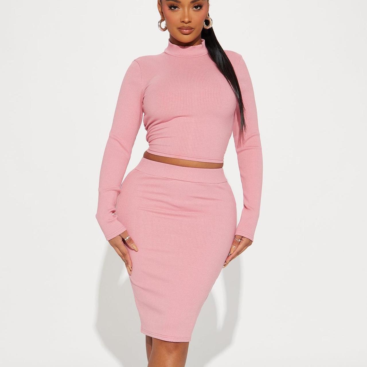 Fashion nova pink outlet pencil skirt