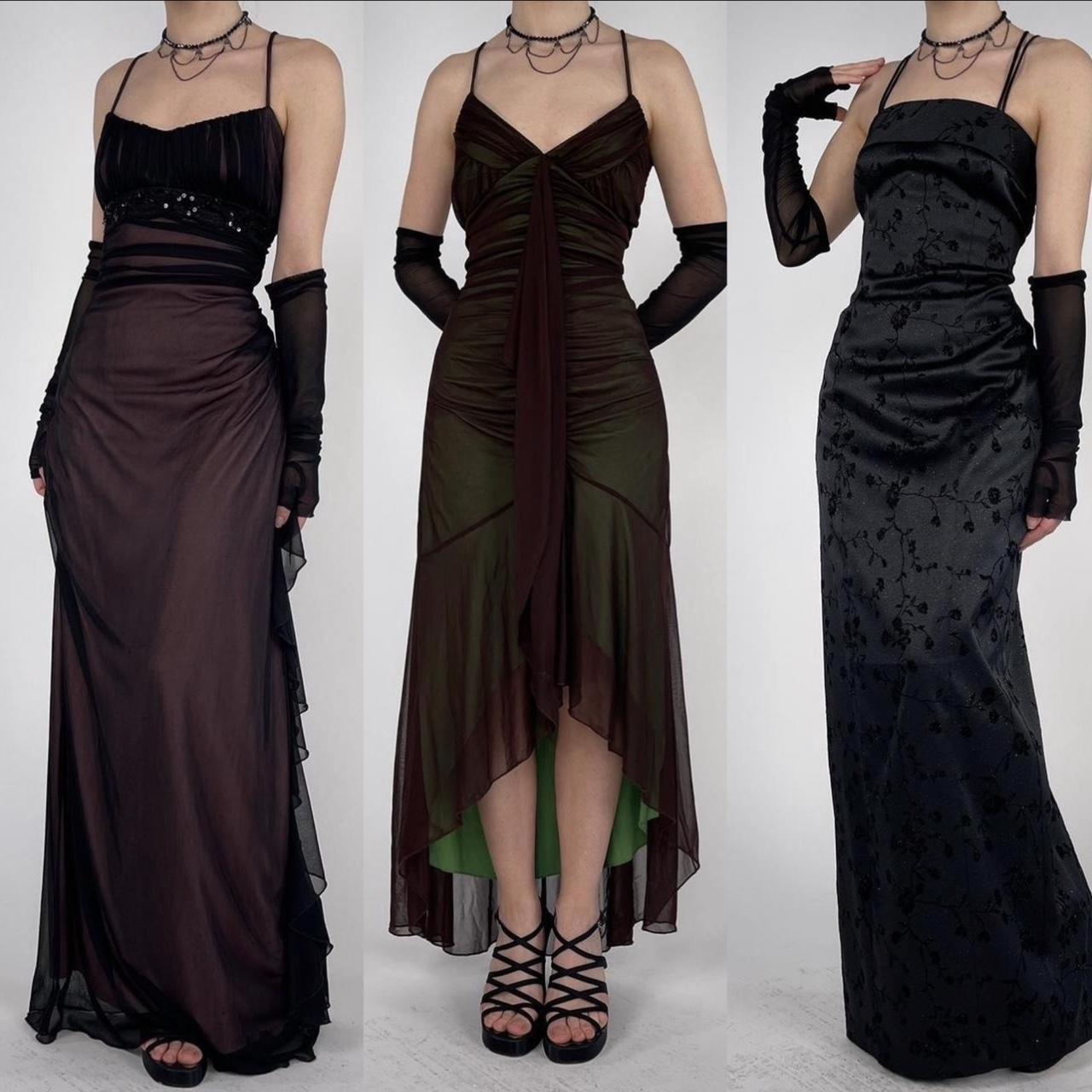 90s Black Mesh newest Cocktail Prom Dress XXS