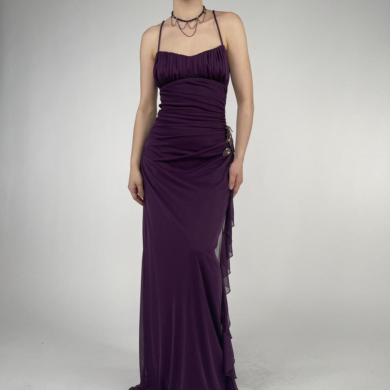 purple y2k prom dress vintage long 90s prom dress. Depop