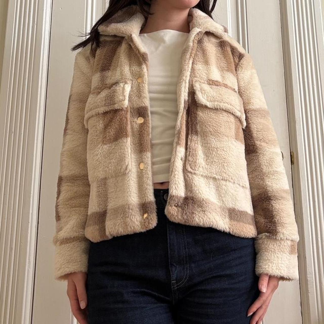 Princess Polly Women's Jacket Brown/Tan S – princess polly