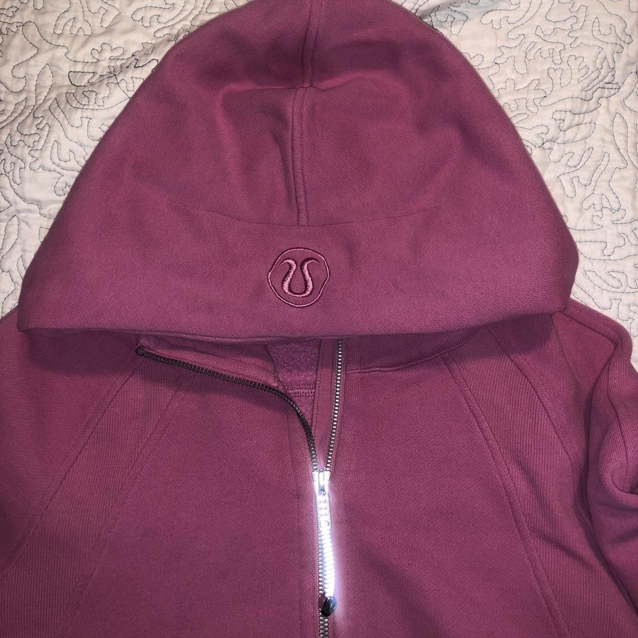 Lululemon women's hooded pullover quarter zip jacket Burgundy Size 6