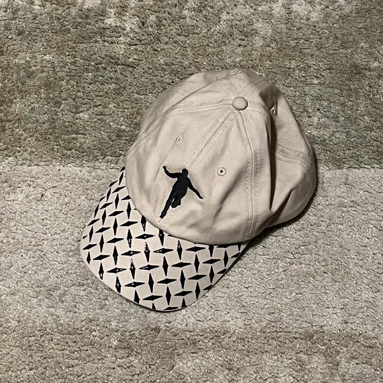 Tan hockey studded brim SnapBack cap us shipping... - Depop