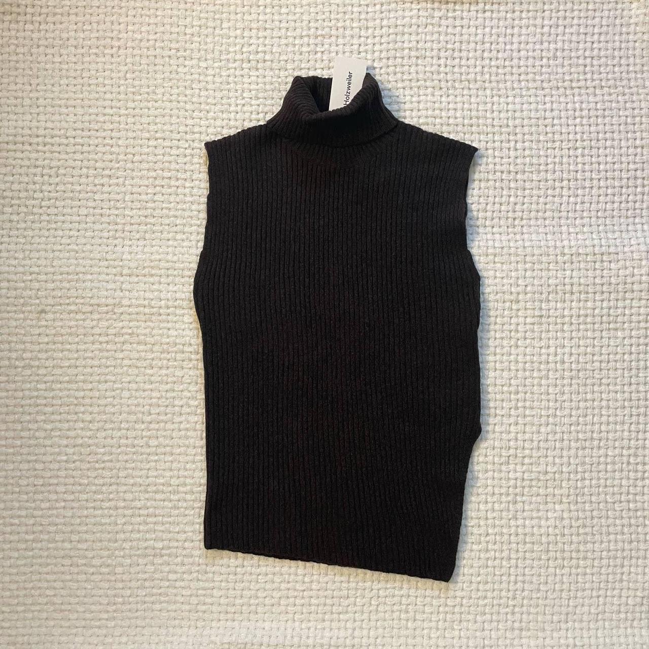 Black Vented Side Seam Sweater