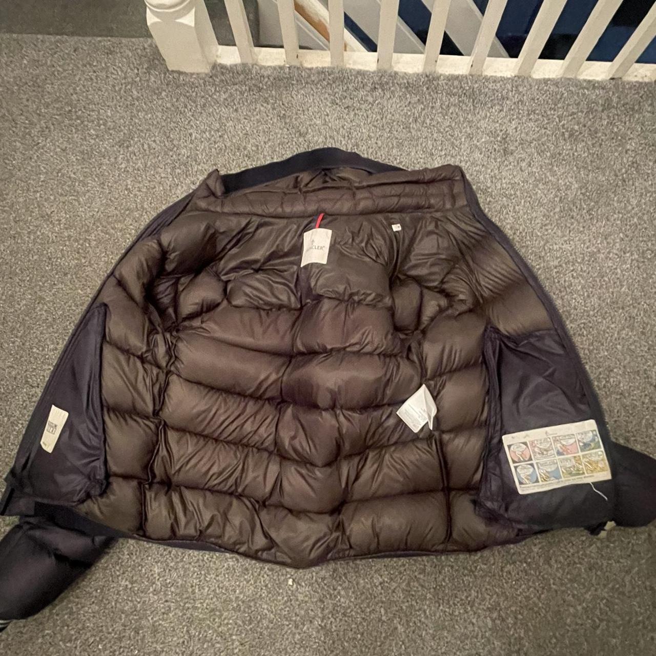 Mens navy blue moncler coat Size 4, fits a... - Depop