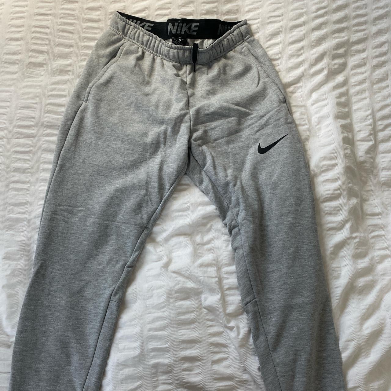 Nike grey comfy dri fit joggies - Depop