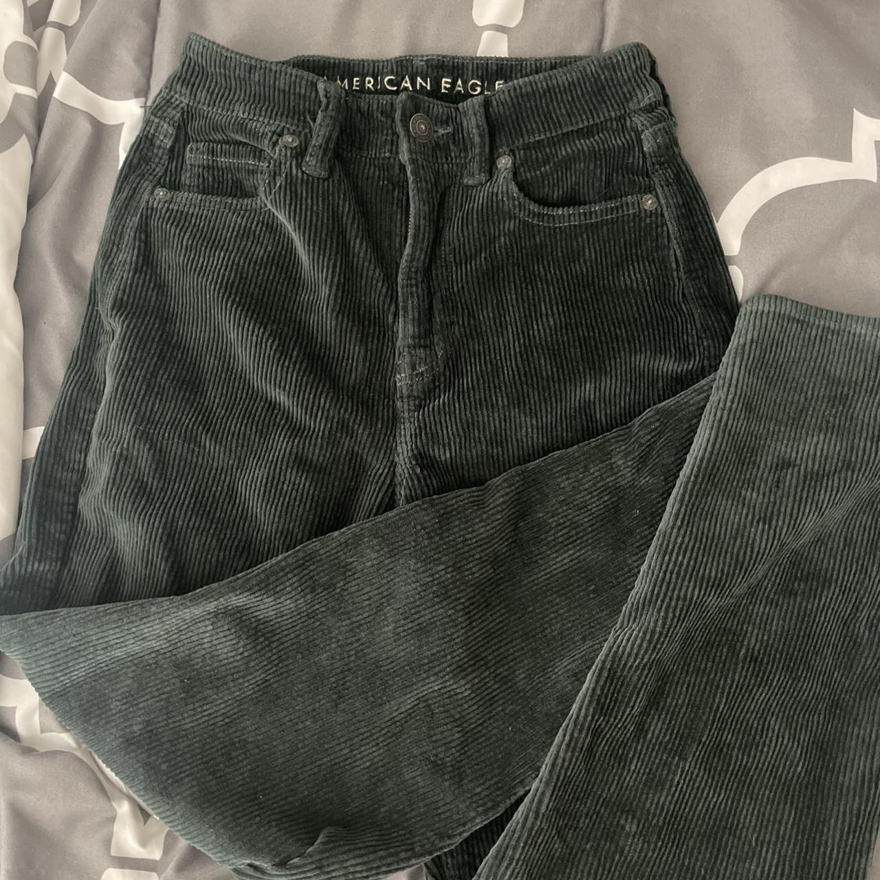 Forest Green Corduroy High Waisted Pants Size US 00... - Depop