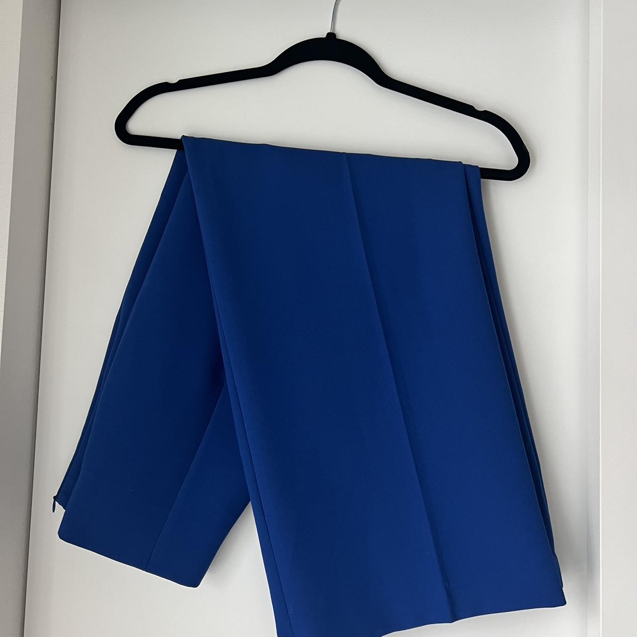Zara highwaisted royal blue pants Wide leg style... Depop