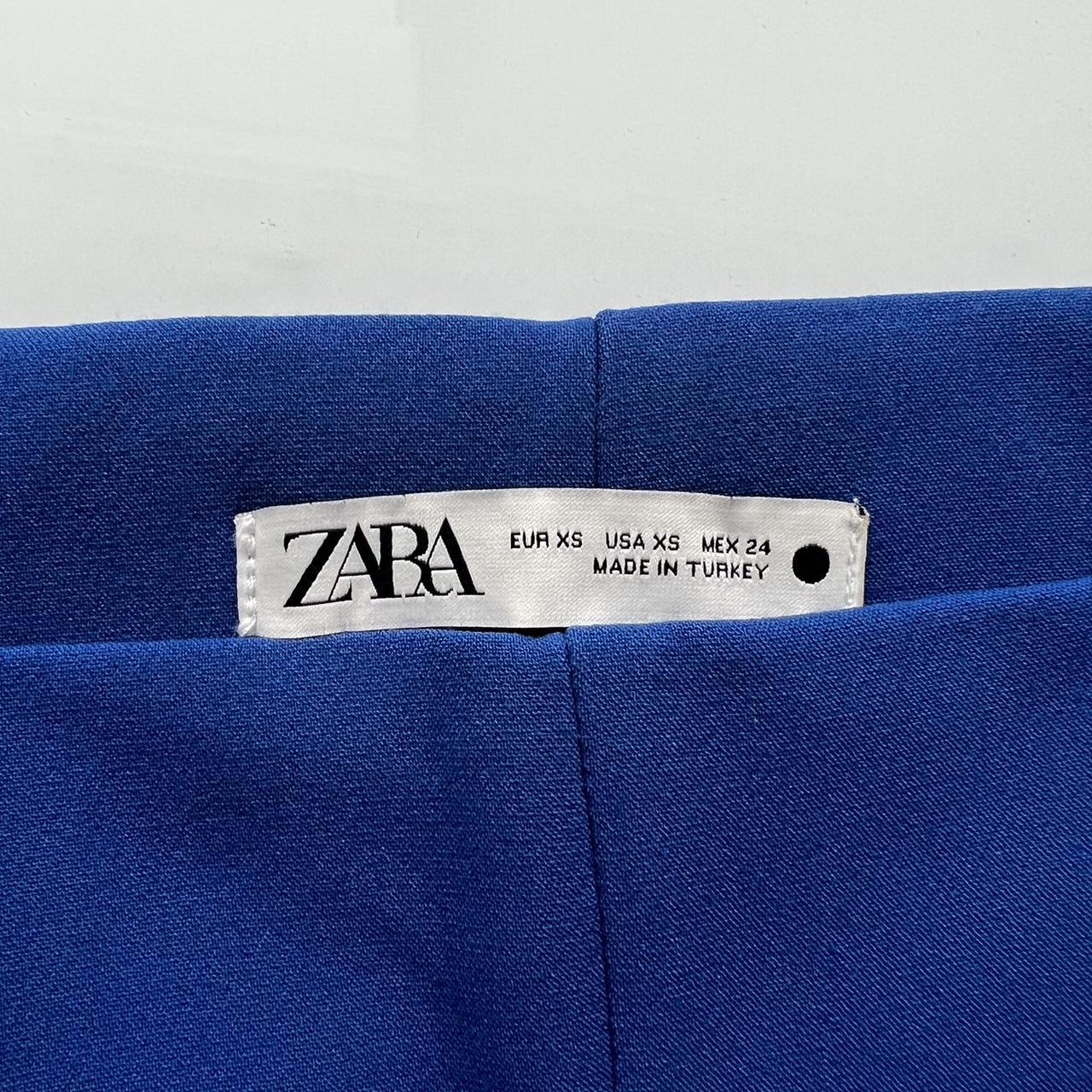 Zara high-waisted royal blue pants Wide leg style... - Depop