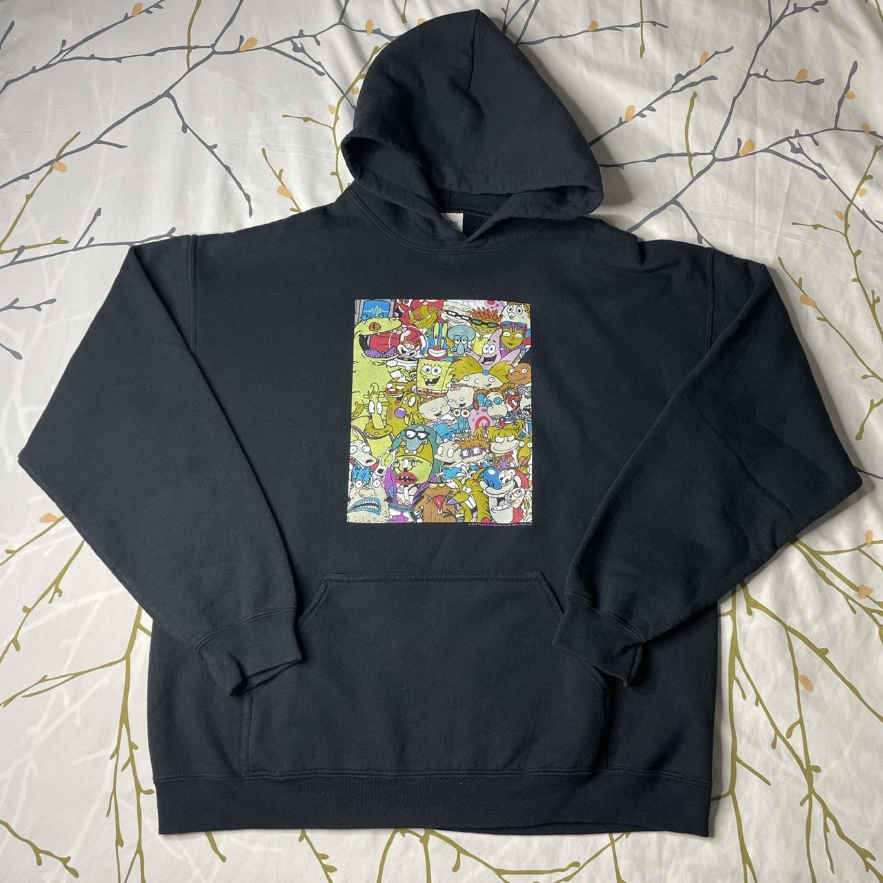 Nickelodeon Hoodie Black Size Large Gildan No... - Depop