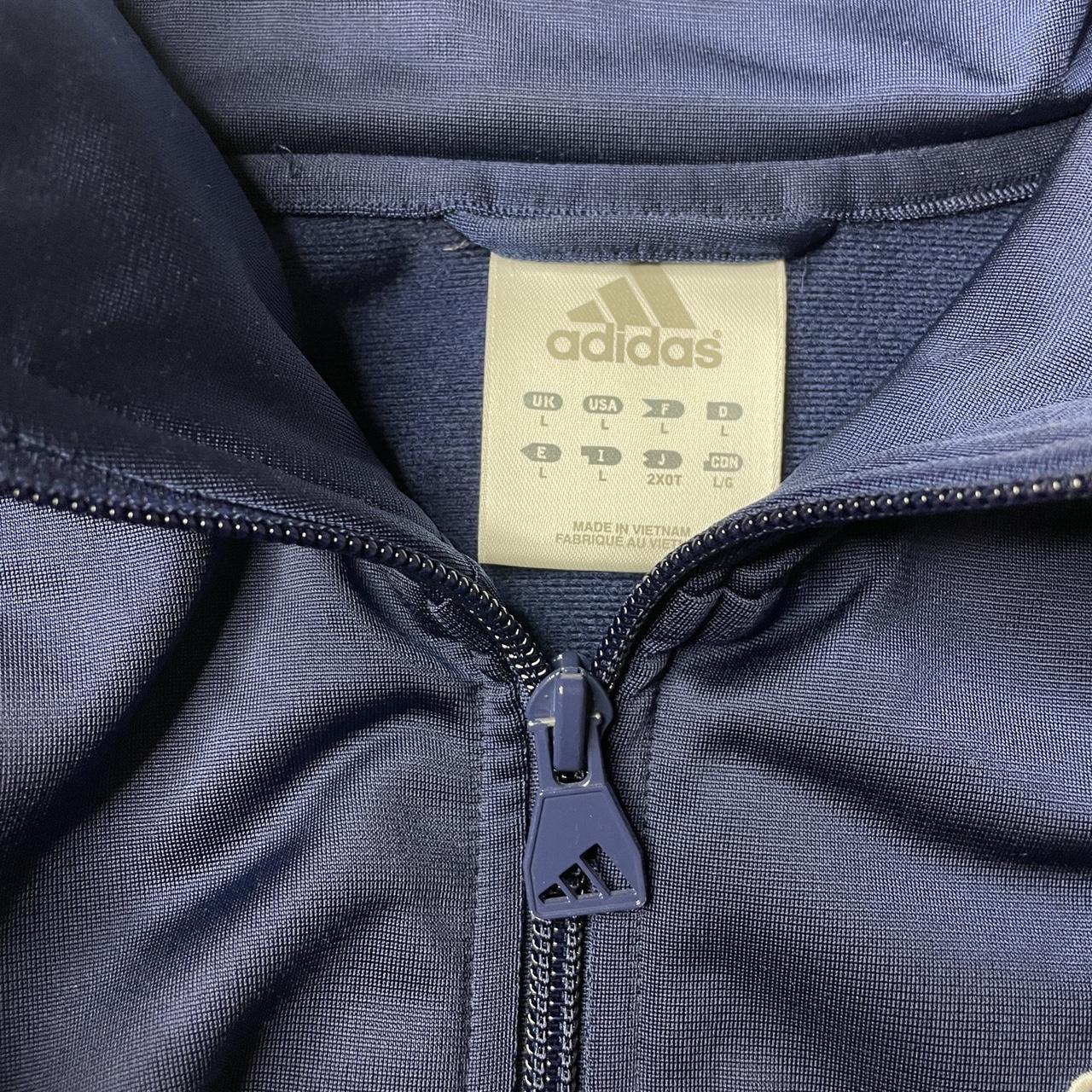 Adidas Men's Navy and White Jacket | Depop