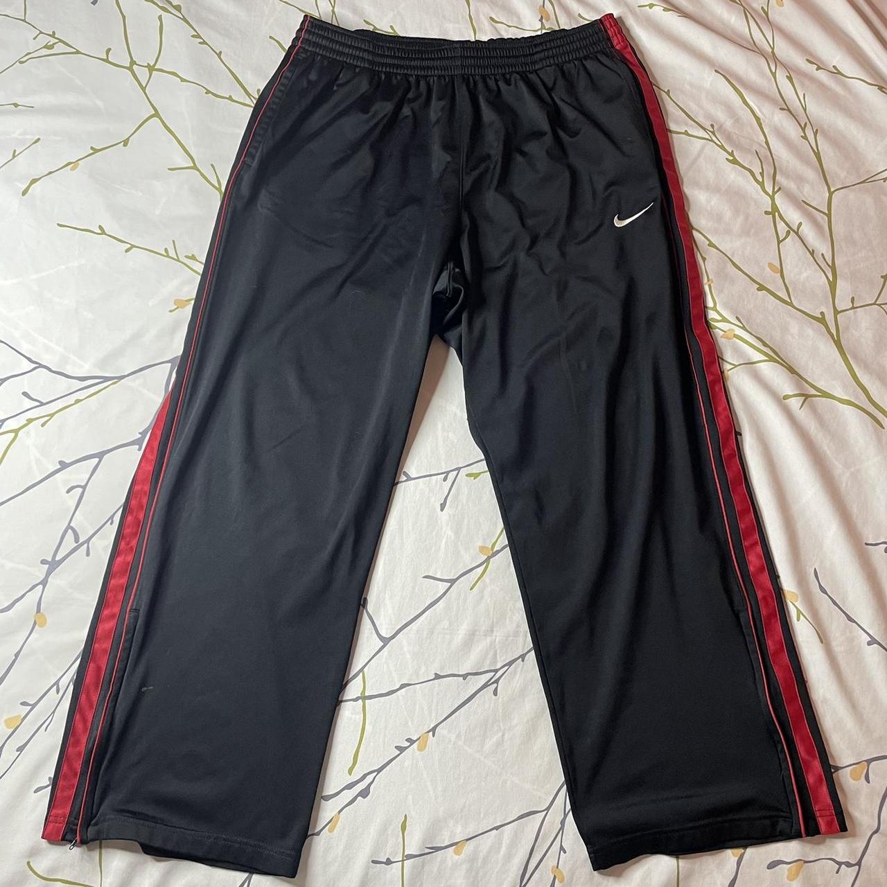 mens red nike track pants