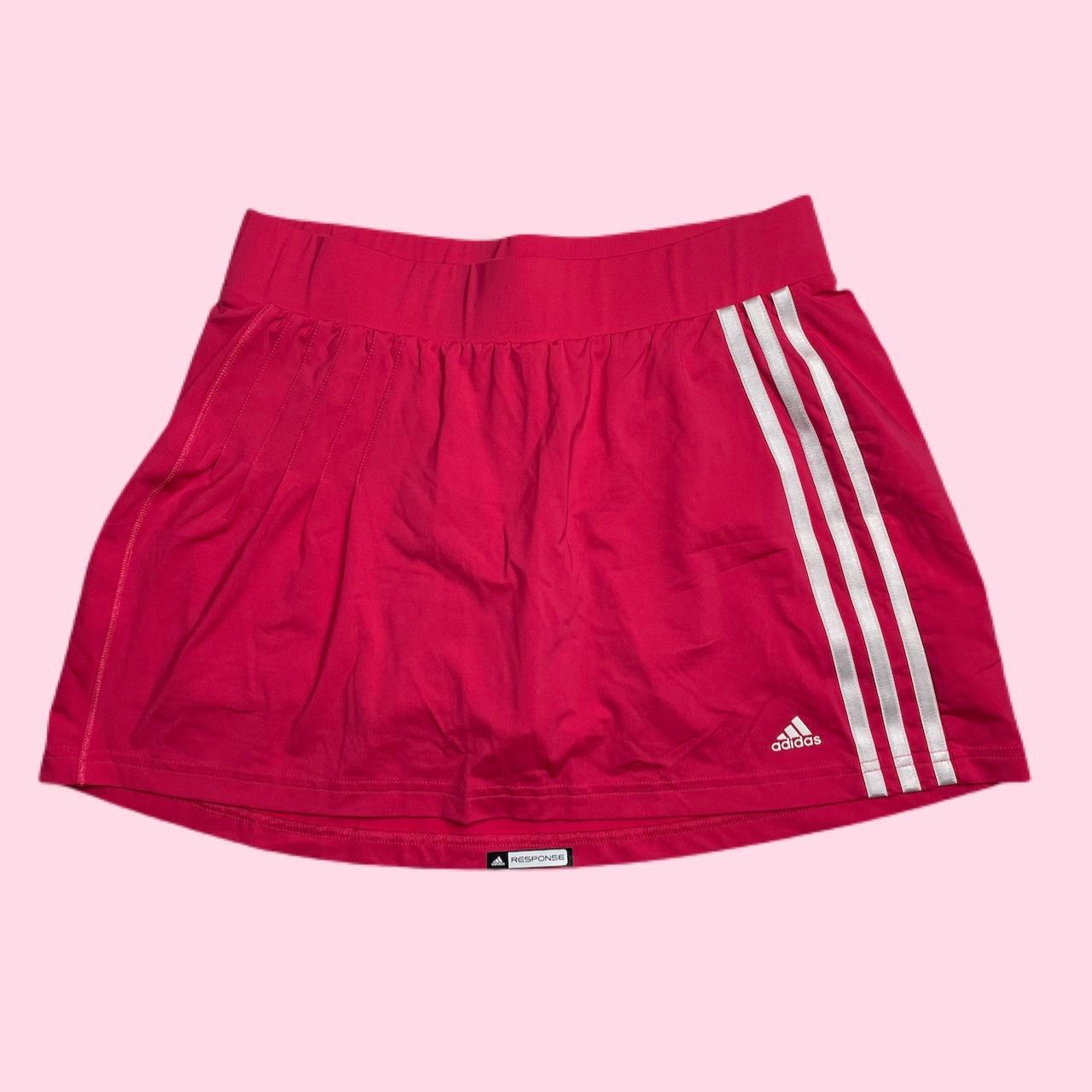 Adidas Women's Pink and White Skirt | Depop