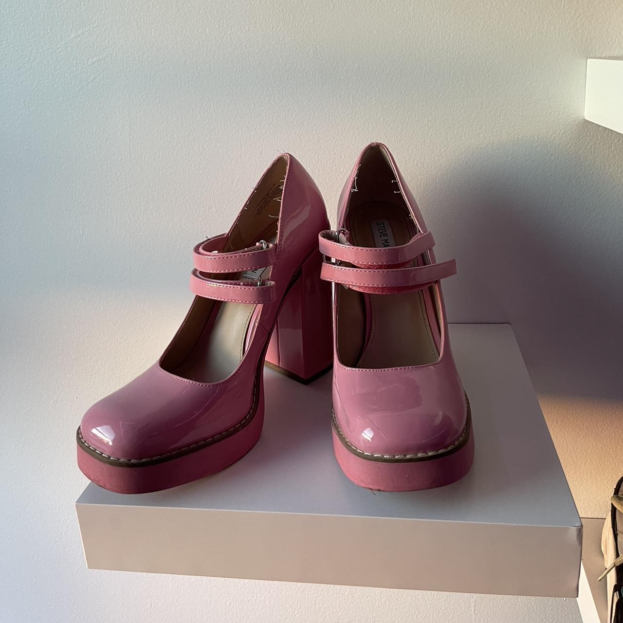 steve madden pink bow heels