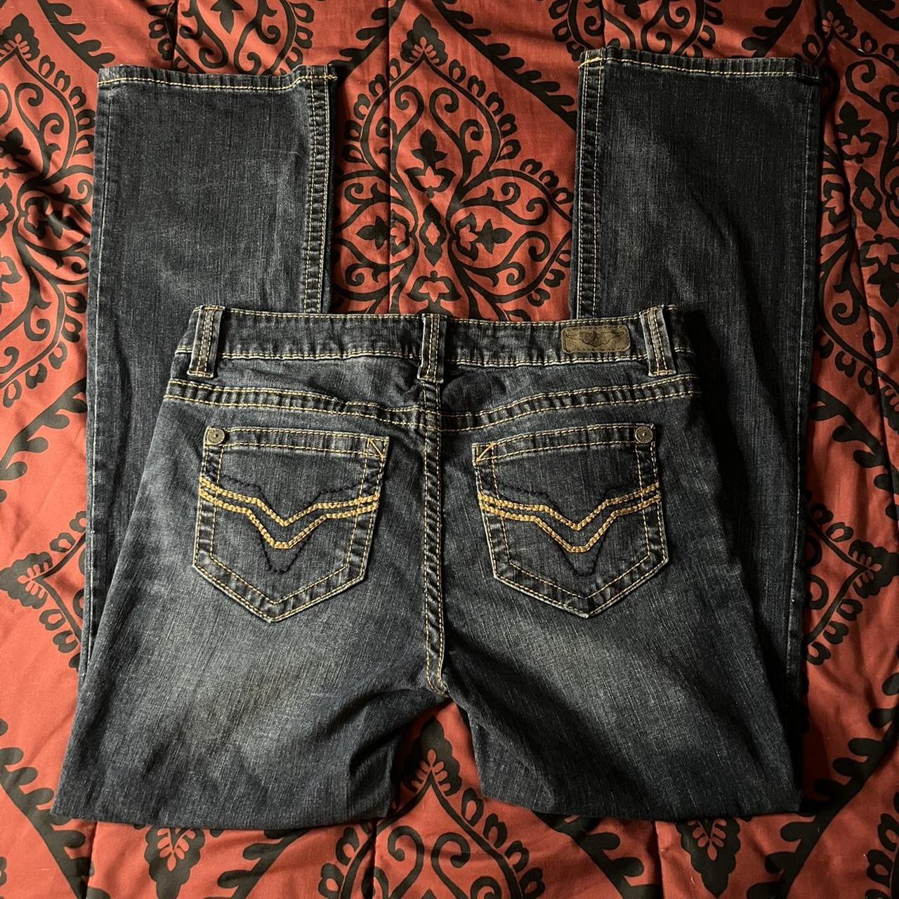 Denim Blue ‘Harley Davidson’ Bootcut Jeans.... - Depop