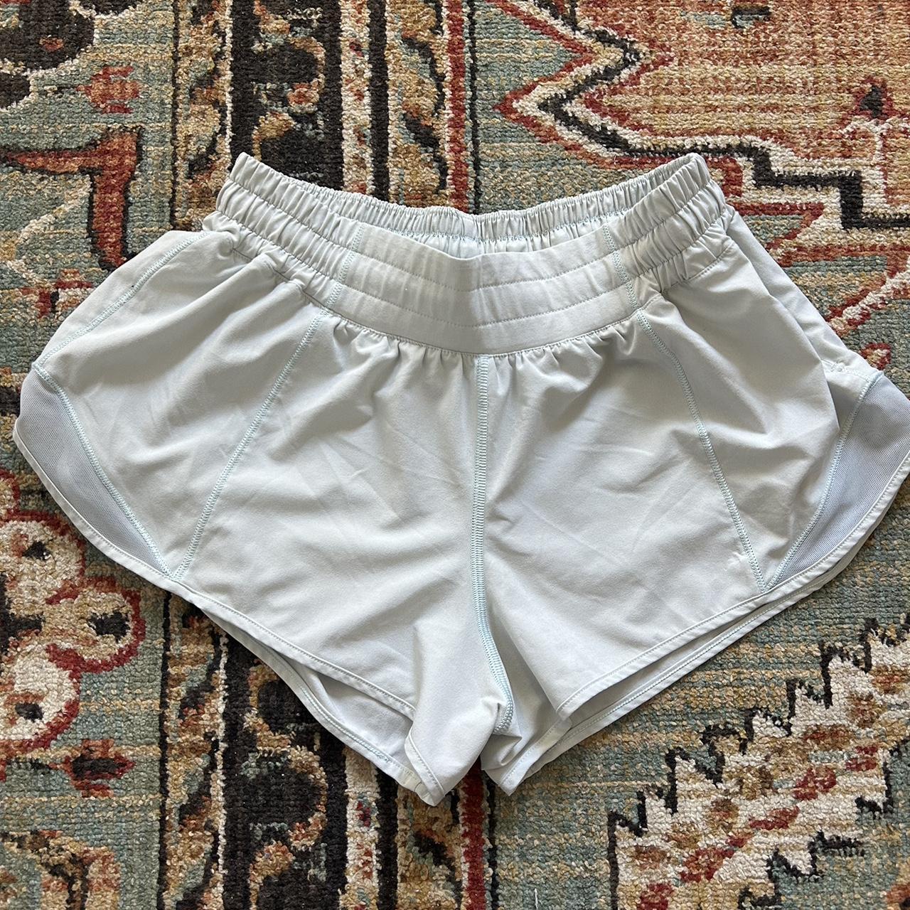 Lululemon hotty hot white 2.5 inch shorts low rise. - Depop