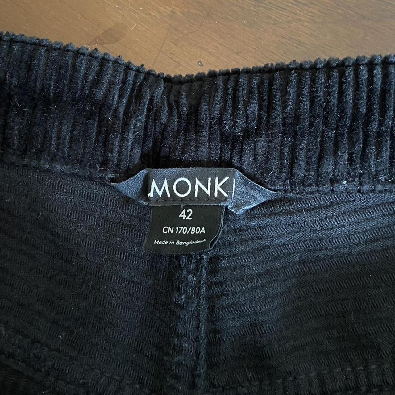Monki black corduroy trousers Barely worn xx Size... - Depop