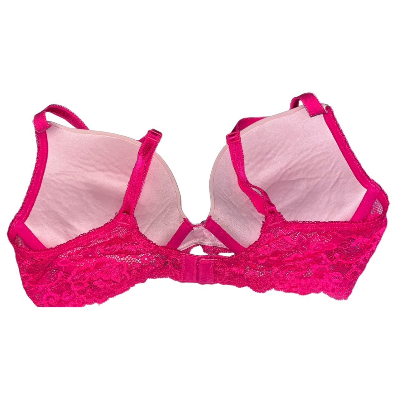 Pink Victoria secret push up bra Studded with pink - Depop