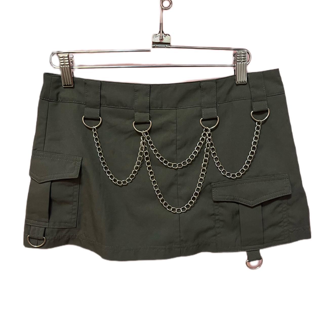 Cargo skirt with chain sale