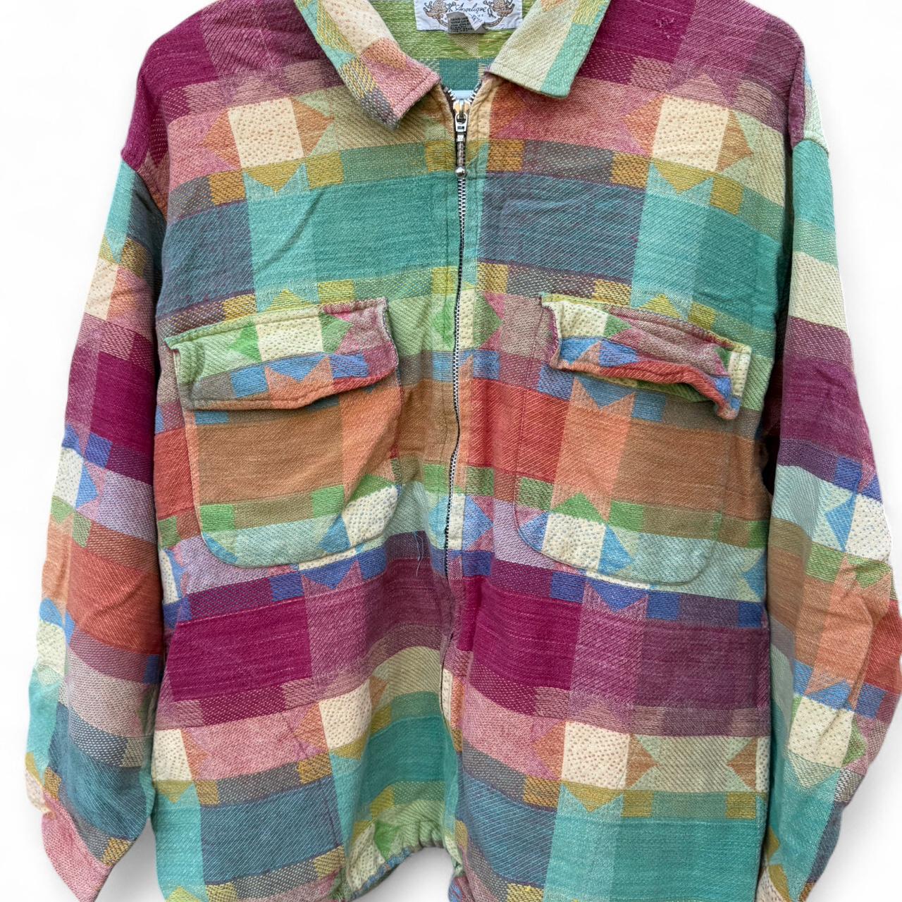 Women's Jacket - Multi - L – Multicolor patchwork… - image 1
