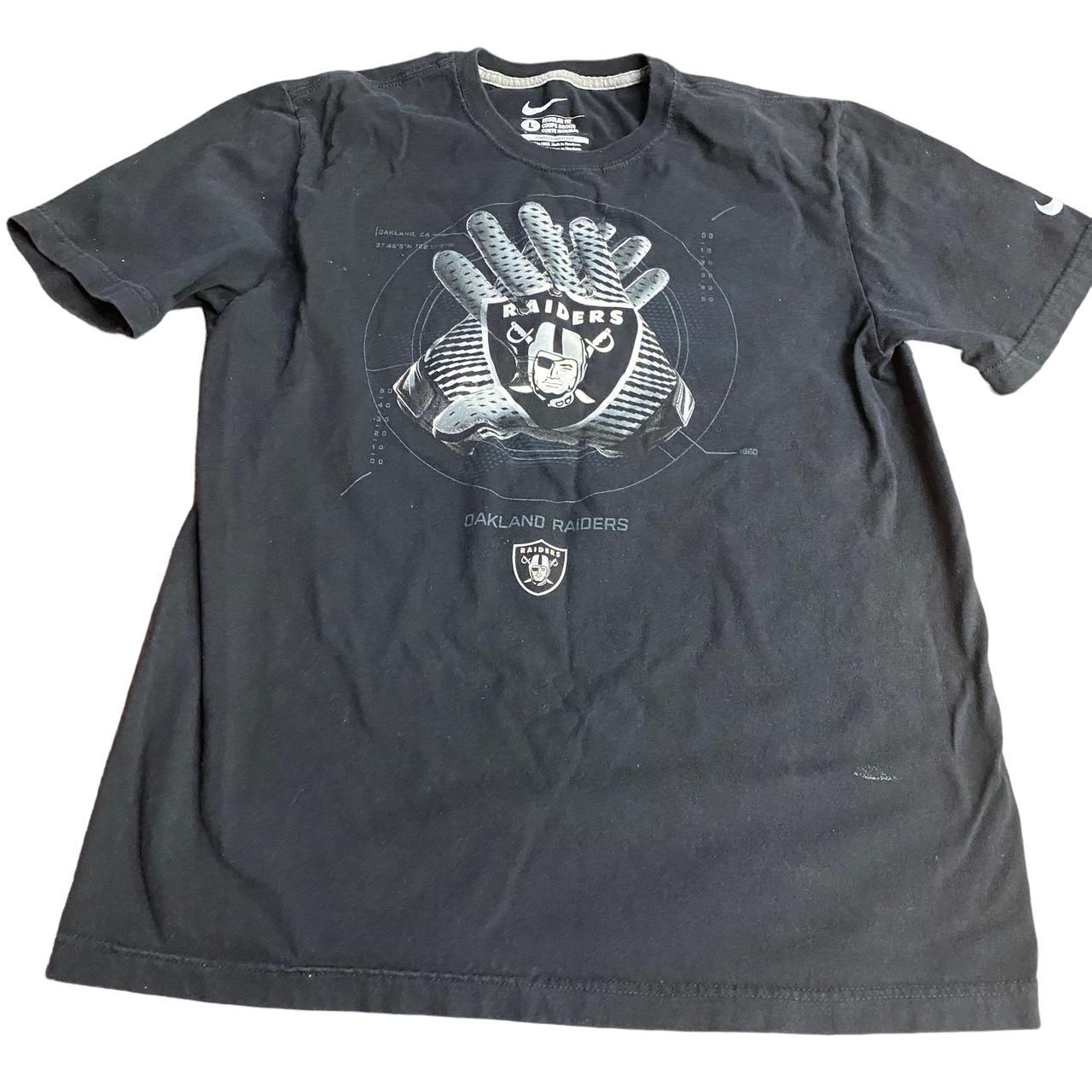 NIKE DRI-FIT Oakland RAIDERS SHORT SLEEVE T-SHIRT - Depop