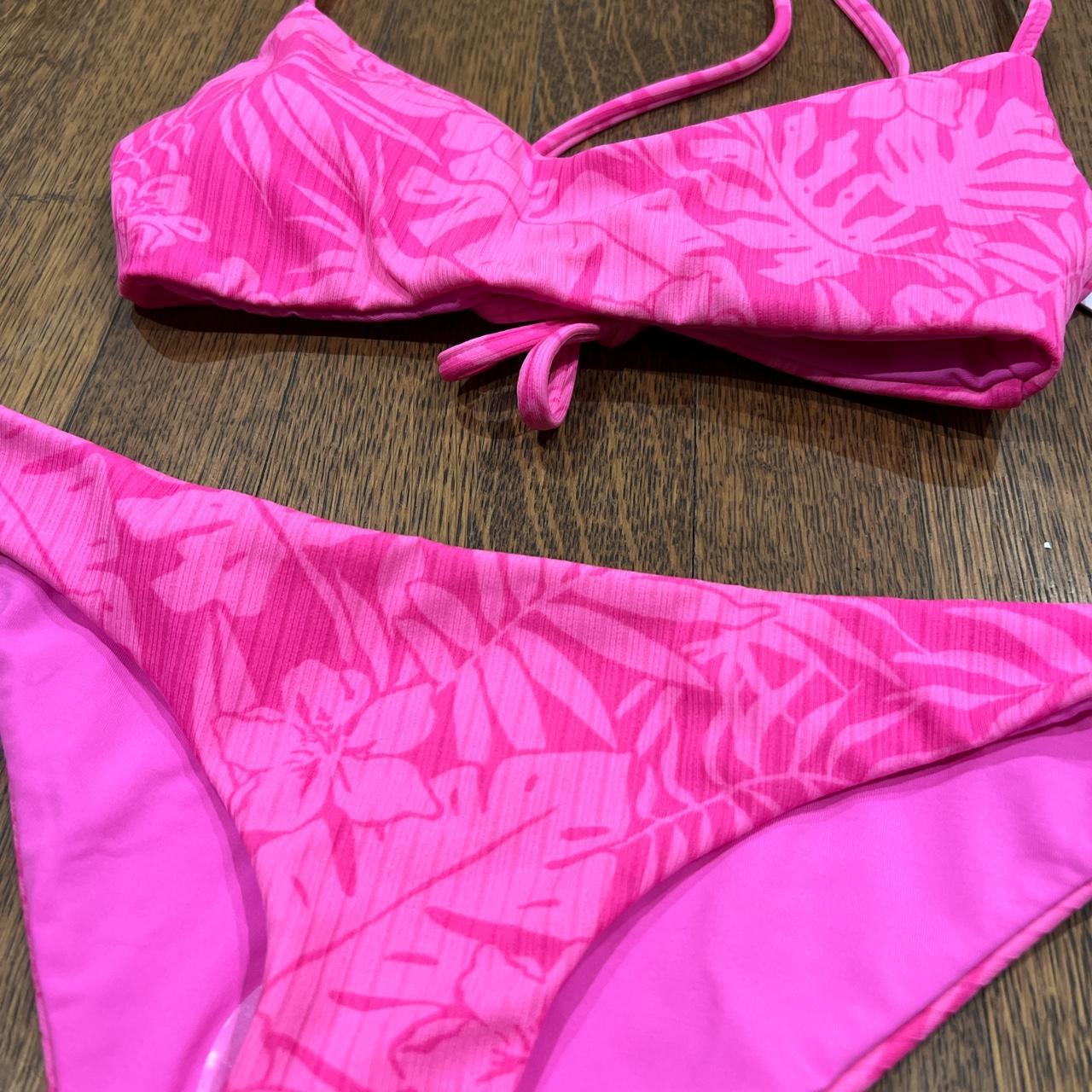 Hurley Women's Pink Bikiniandtankinibottoms Depop