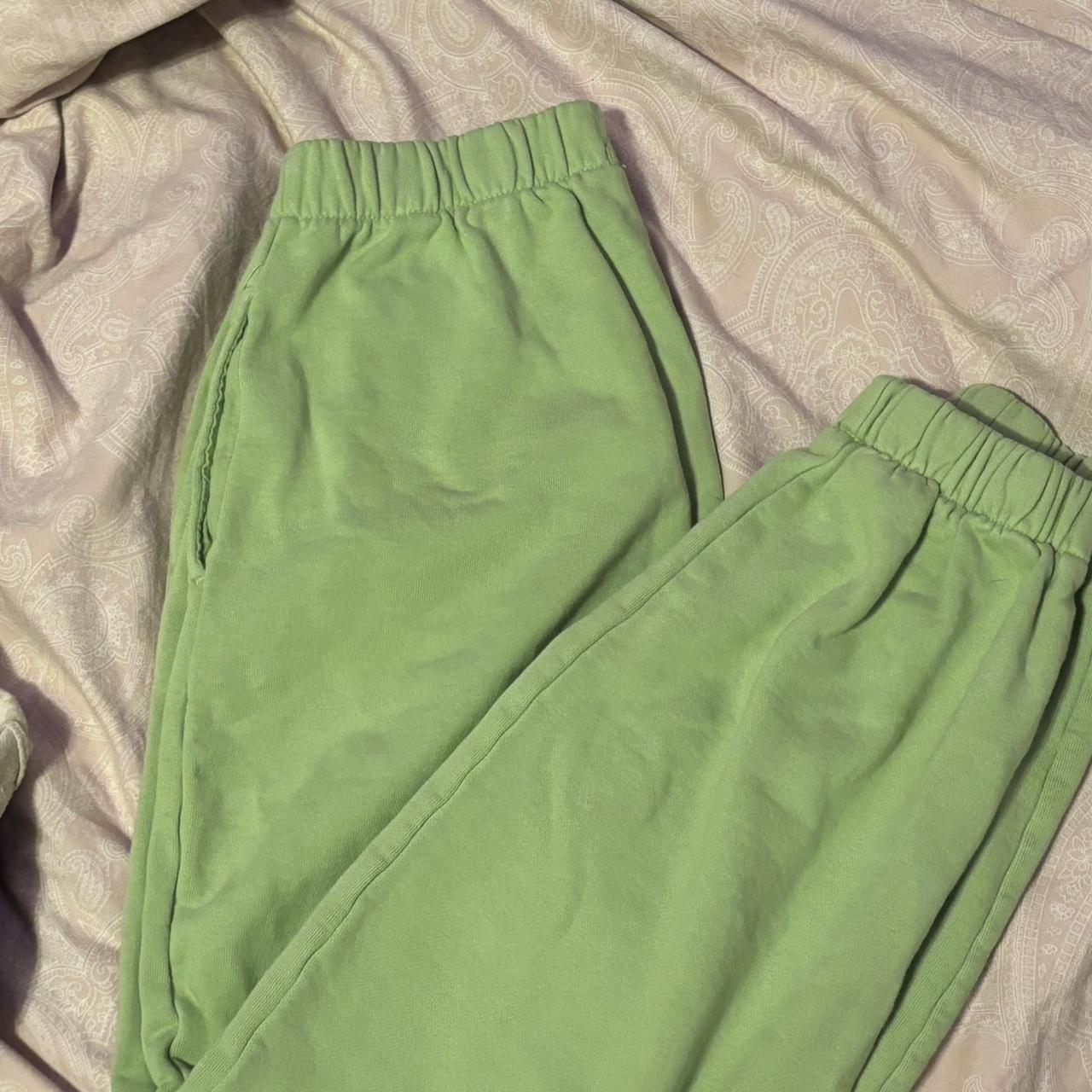 Brandy lime green sweats Size S Depop