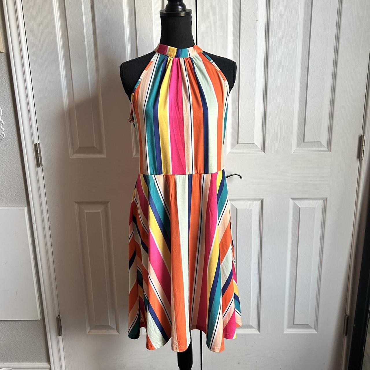 Women's Dress - Multi - L – OUGES skater dress / … - image 1