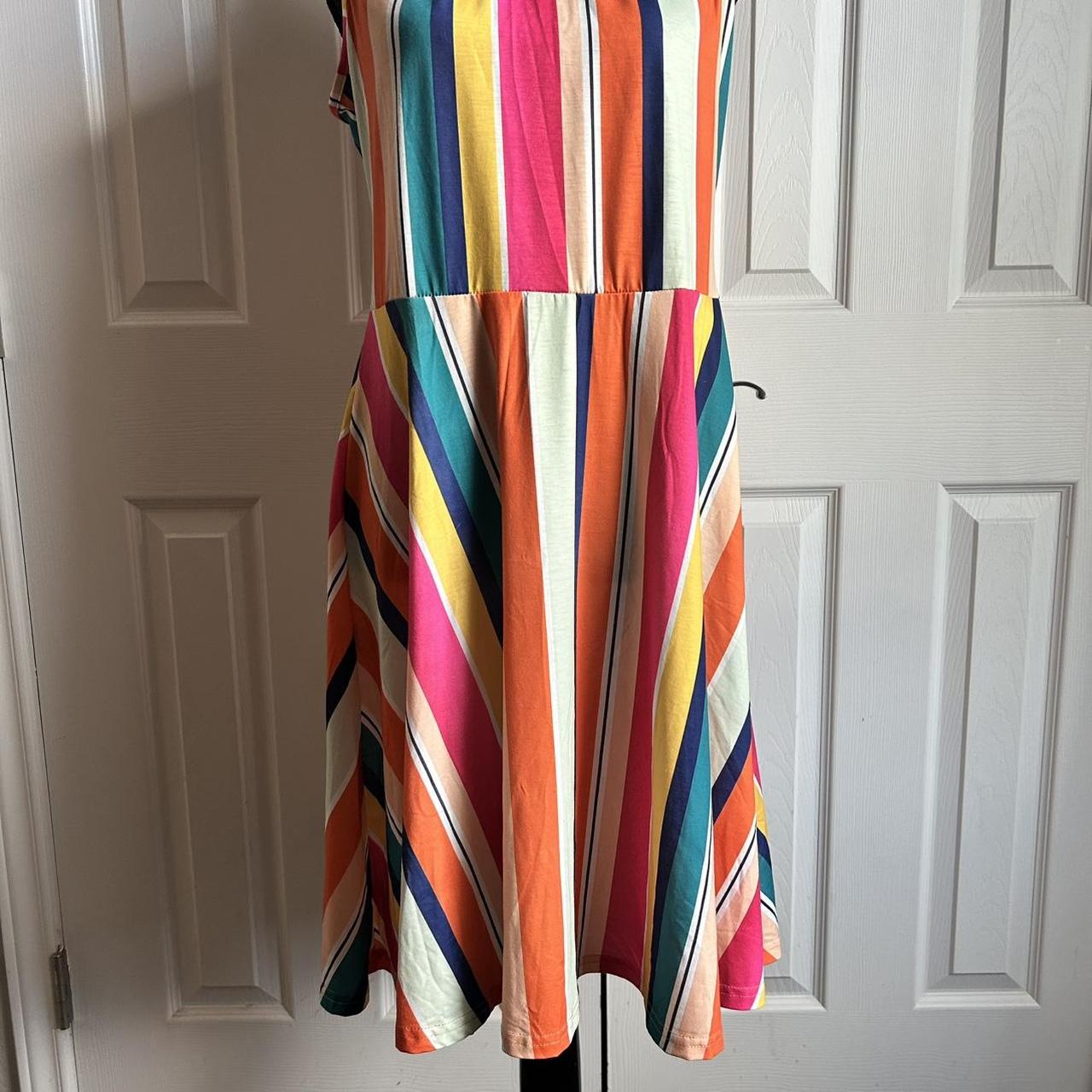 Women's Dress - Multi - L – OUGES skater dress / … - image 3