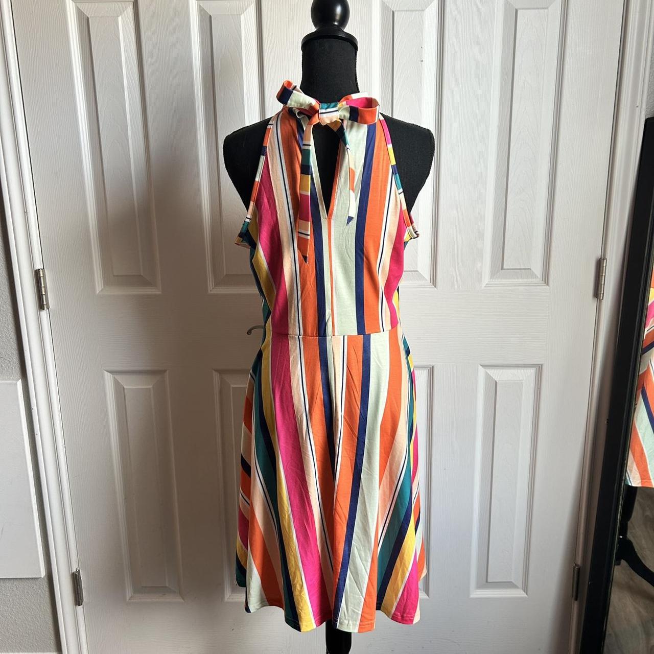 Women's Dress - Multi - L – OUGES skater dress / … - image 4