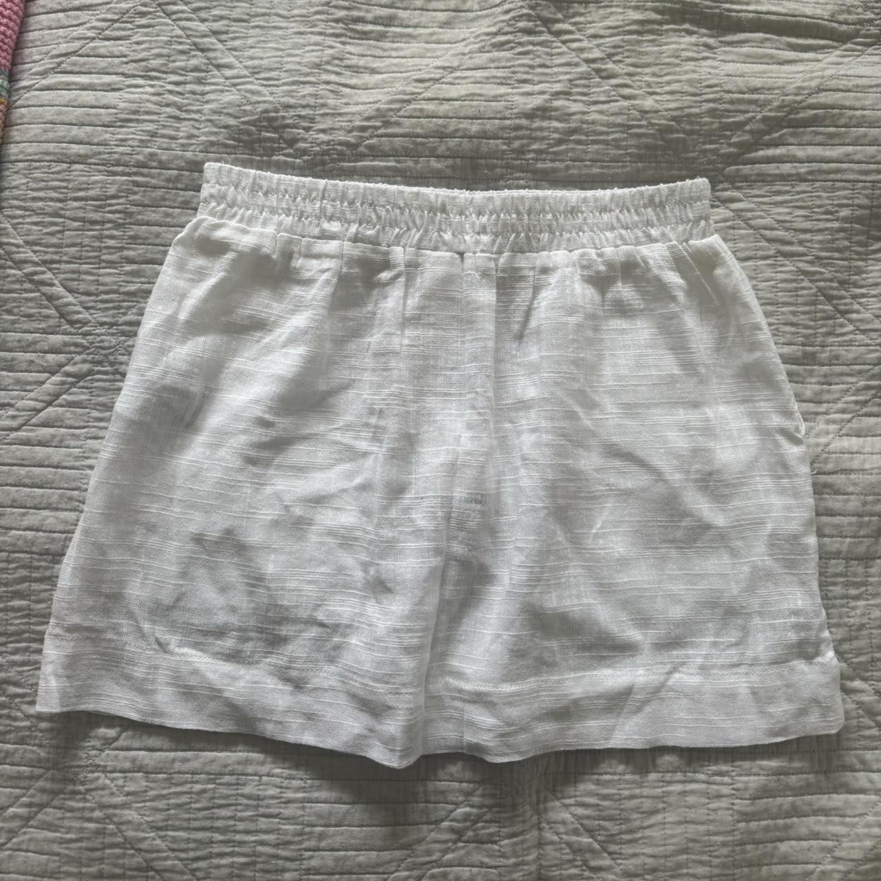 White mini linen skirt. Size Small. Brand new with... - Depop
