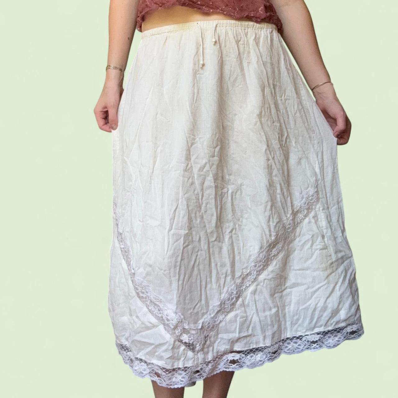 Women's Skirt - White/Cream - One size – White la… - image 1