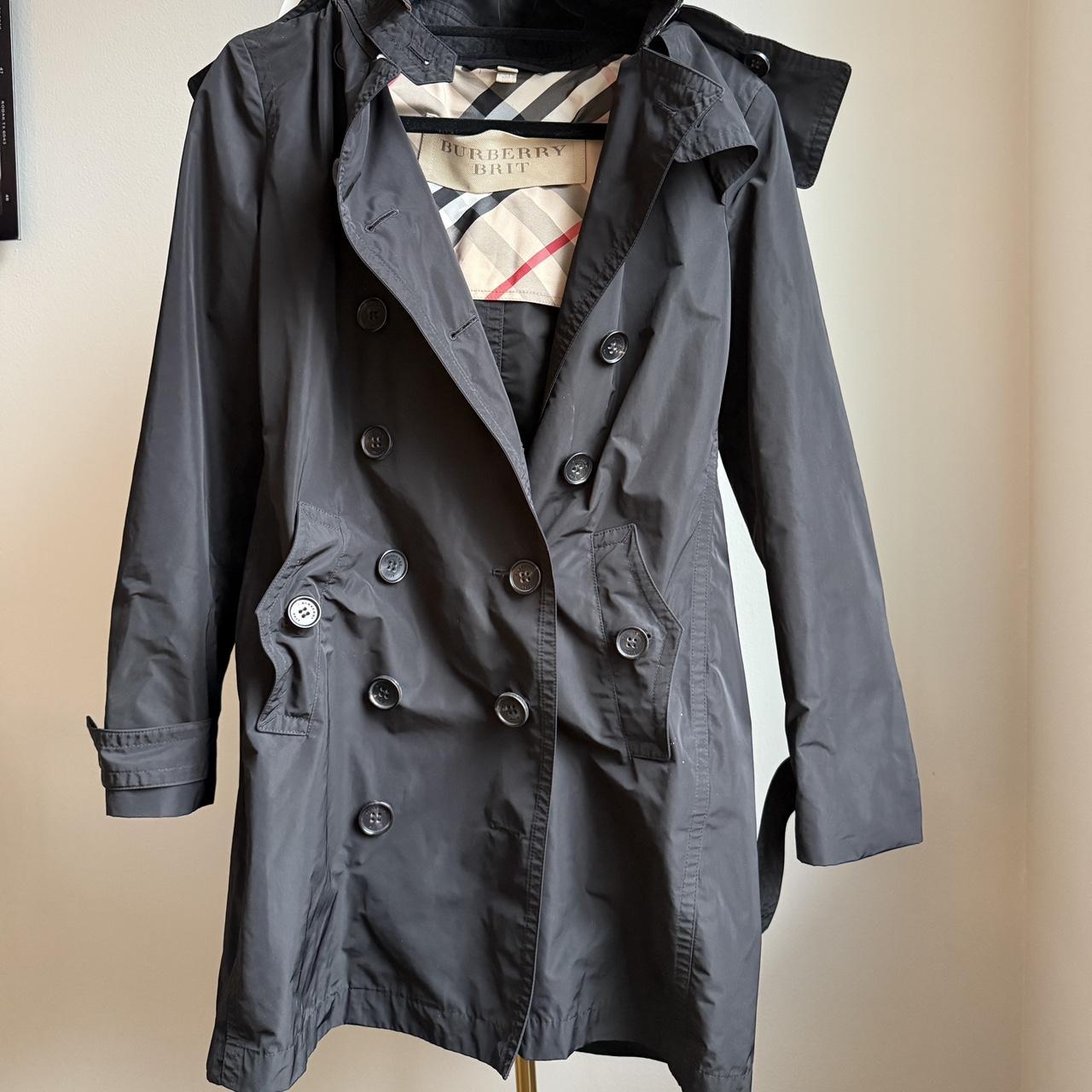 トレンチコート BURBERRY Women Trench Coats 8095644 Grey Burberry - Double-Breasted Belted Cotton-Gabardine Trench