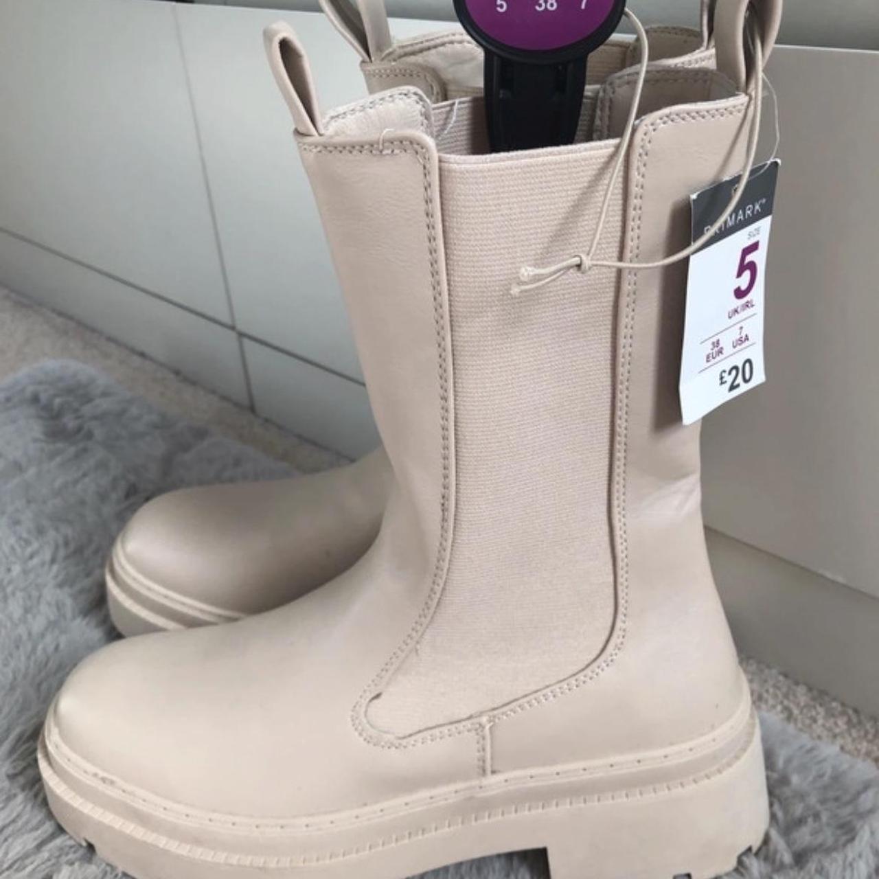 Primark beige boots brand new, never worn Depop