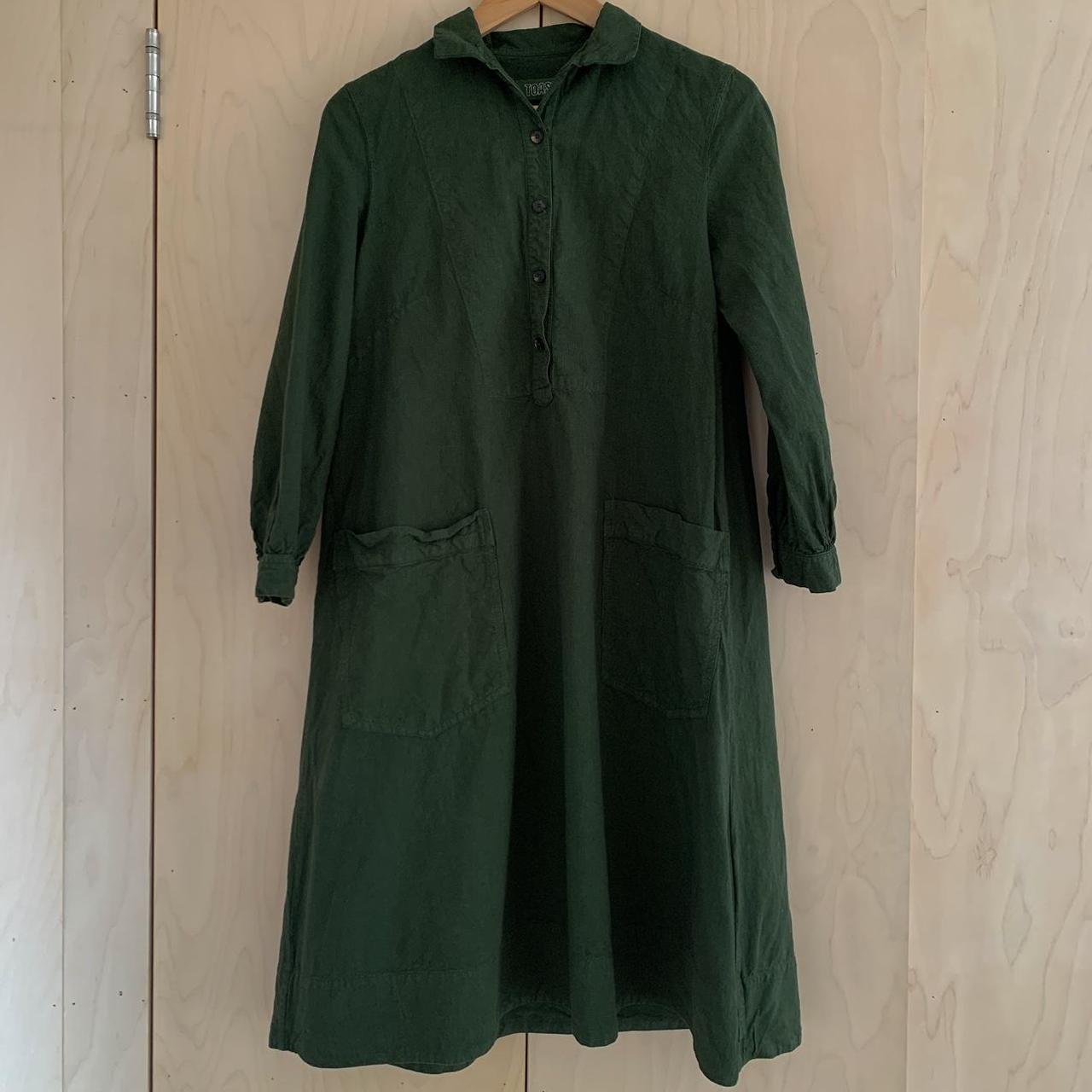 TOAST green dress with long sleeves. Size UK 6 but... - Depop