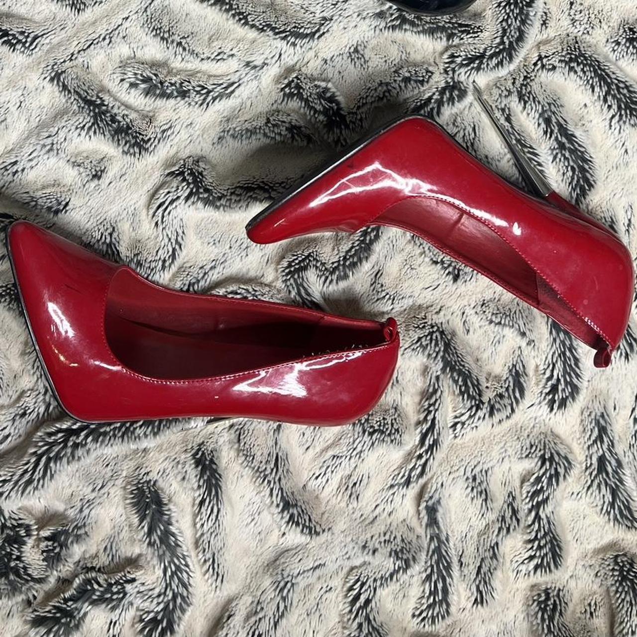 pleaser heels red